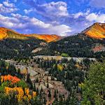 Red Mountains at Sunset