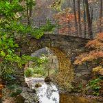 Stone Bridge In Fall